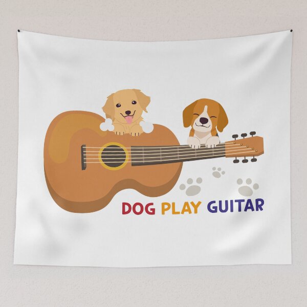 Item preview, Dog play guitar Funny dogs designed and sold by Dreaming-Anmi.