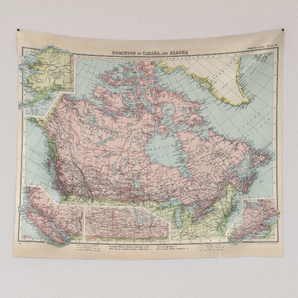 Item preview, Old Canada Map (1923) Vintage Canadian Country Atlas designed and sold by BravuraMedia.