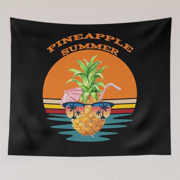 Item preview, Pineapple Summer - Fruit Tropical Drink Sunglasses Palm Trees Black designed and sold by KeysTreasures.