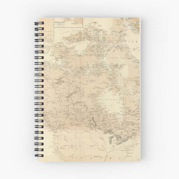 Item preview, Old Canada and Arctic Map (1854) Vintage Northern North America Atlas designed and sold by BravuraMedia.