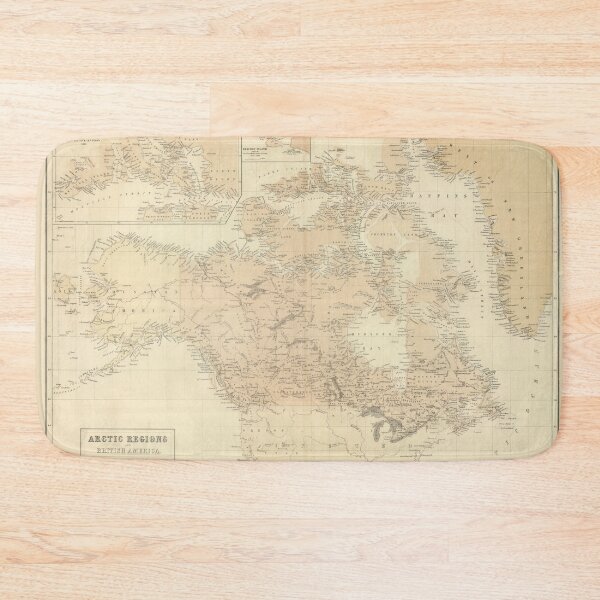 Item preview, Old Canada and Arctic Map (1854) Vintage Northern North America Atlas designed and sold by BravuraMedia.