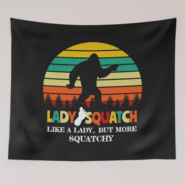 Item preview, Lady Sasquatch Bigfoot Like A Lady, But More Squatchy Ladies Sweatshirt designed and sold by lucpjwel.