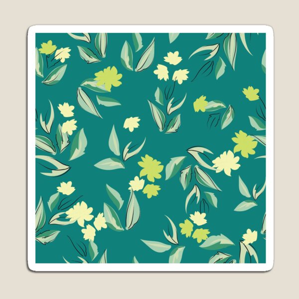 Item preview, Summer Teal Breeze foliage pattern designed and sold by StudioHil.
