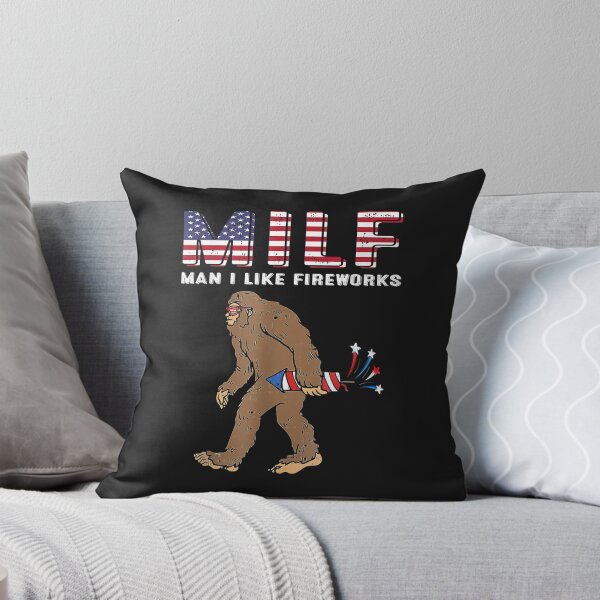 Item preview, MILF Man I Love Firework Funny Bigfoot USA Flag 4th Of July designed and sold by lucpjwel.