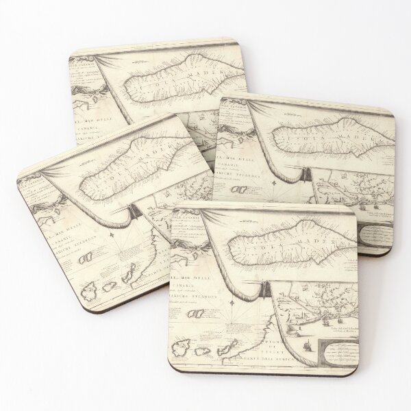 Item preview, Old Canary Islands Map (1697) Vintage Islas Canarias Atlas designed and sold by BravuraMedia.