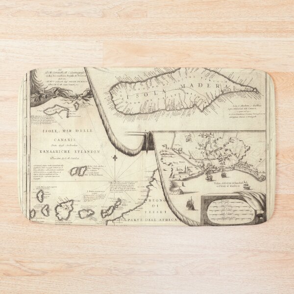 Item preview, Old Canary Islands Map (1697) Vintage Islas Canarias Atlas designed and sold by BravuraMedia.