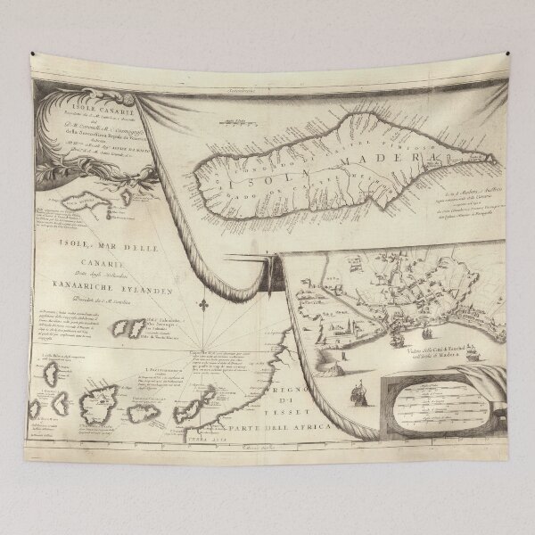 Item preview, Old Canary Islands Map (1697) Vintage Islas Canarias Atlas designed and sold by BravuraMedia.