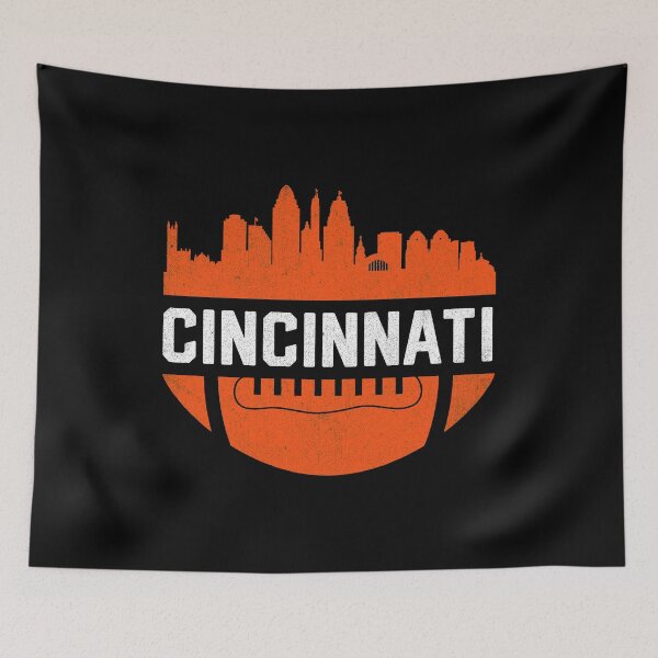 Item preview, Vintage Downtown Cincinnati Ohio Skyline Football designed and sold by toutwearapparel.
