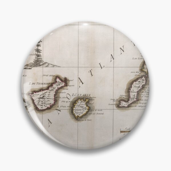 Item preview, Old Canary Islands Map (1798) Vintage Islas Canaries Chart designed and sold by BravuraMedia.