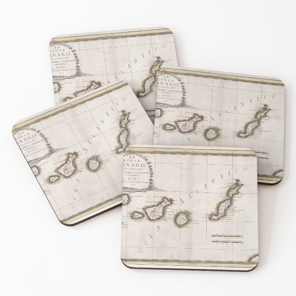 Item preview, Old Canary Islands Map (1798) Vintage Islas Canaries Chart designed and sold by BravuraMedia.