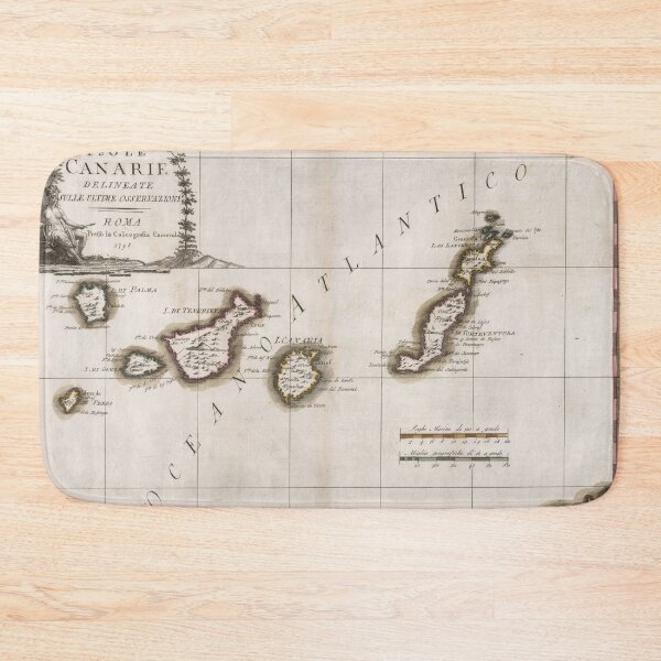 Item preview, Old Canary Islands Map (1798) Vintage Islas Canaries Chart designed and sold by BravuraMedia.