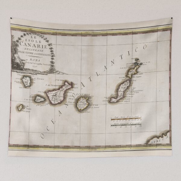 Item preview, Old Canary Islands Map (1798) Vintage Islas Canaries Chart designed and sold by BravuraMedia.
