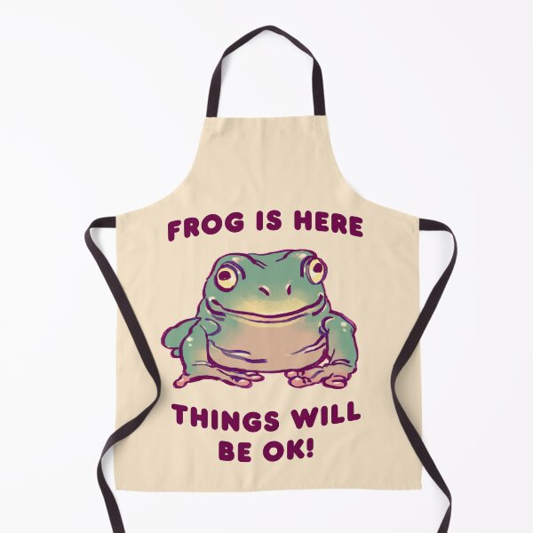 Item preview, I draw comforting cute green tree frog / frog is here things will be ok text designed and sold by RansRoom.