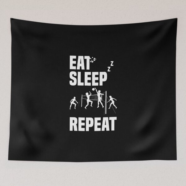 Item preview, Eat Sleep Playing Beach Volleyball Sport Repeat designed and sold by Nessshirts.
