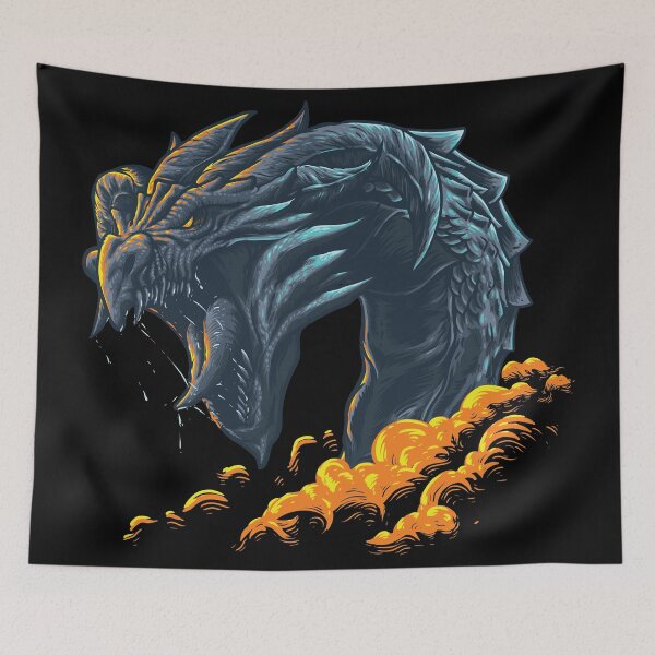 Item preview, Mythological Fire Breathing Growling Dragon Serpent designed and sold by ozunu.