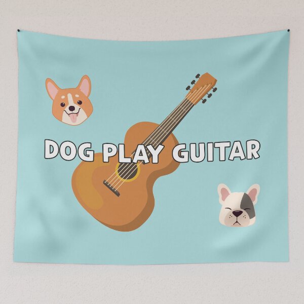 Item preview, Dog play guitar Funny dogs designed and sold by Dreaming-Anmi.