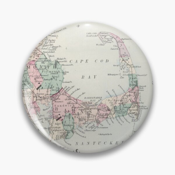 Item preview, Old Cape Cod MA Map (1878) Vintage Massachusetts Beaches Atlas designed and sold by BravuraMedia.