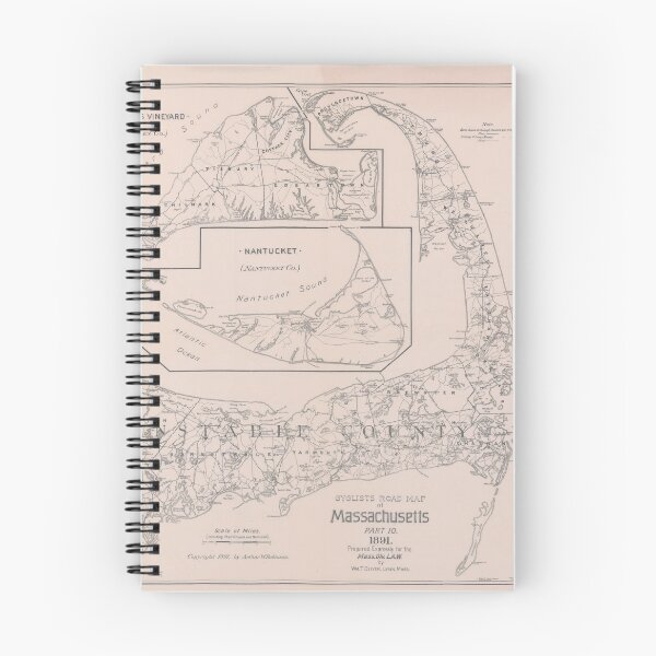 Item preview, Old Cape Cod MA Map (1891) Vintage Massachusetts South Shore Chart designed and sold by BravuraMedia.