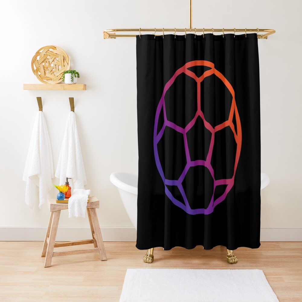 Beautiful And Charming colorful football Shower Curtain CS-G3K0HOEF