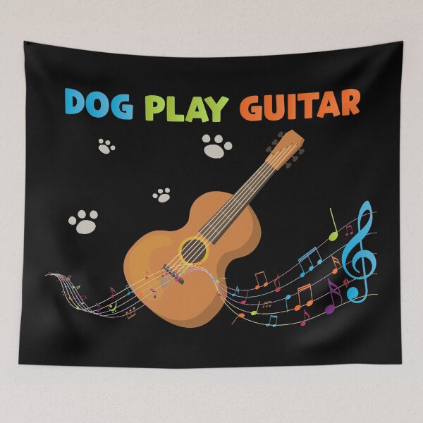 Item preview, Dog play guitar Funny dogs designed and sold by Dreaming-Anmi.