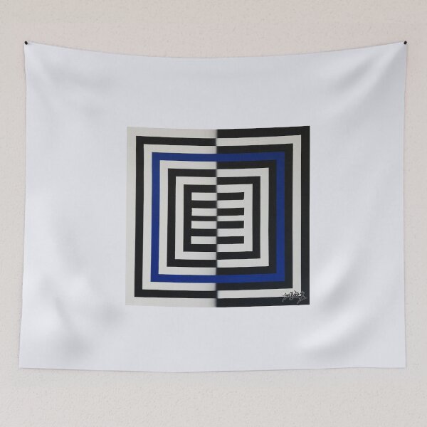 Item preview, WHITE BLUE SQUARES OF ESONE ABSTRACT URBAN GRAFFITI STREET STYLE designed and sold by GraffitiBomberZ.