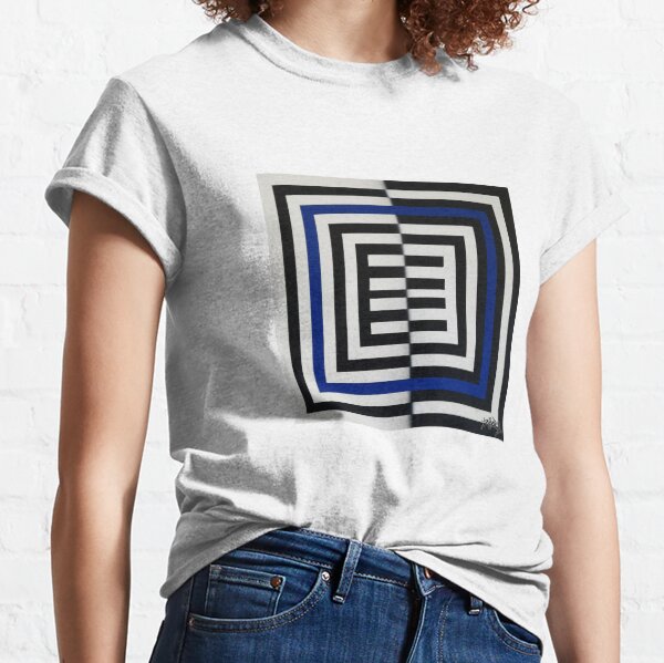 WHITE BLUE SQUARES OF ESONE ABSTRACT URBAN GRAFFITI STREET STYLE Classic T-Shirt