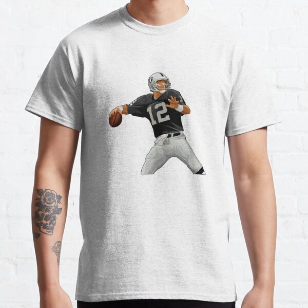 : Men's White Ken Stabler HOF T-Shirt SMALL : Sports