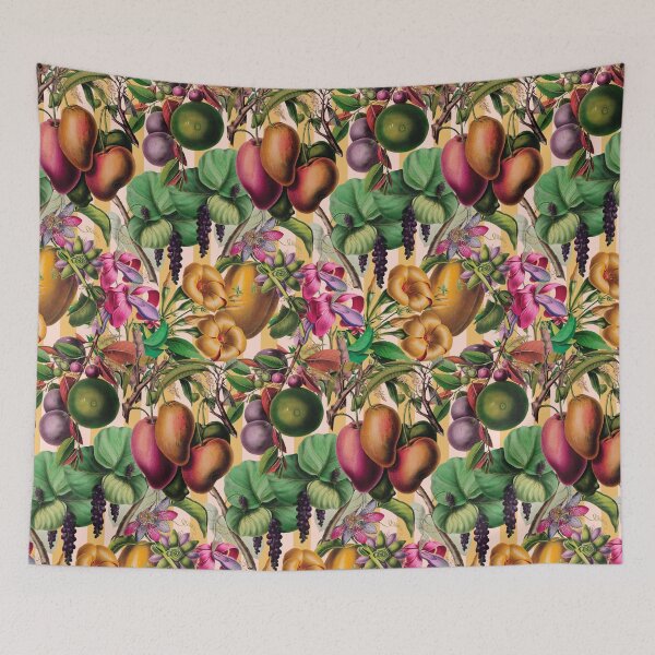 Item preview, Lush Retro Fruit and Flower Garden designed and sold by AntiqueImages.