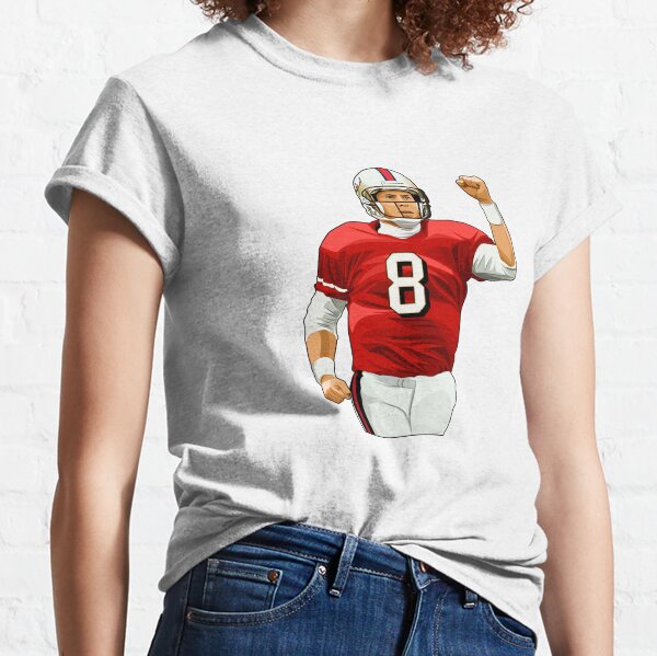 Steve Young 8 Jersey Sticker Essential T-Shirt for Sale by krnnvrstacy