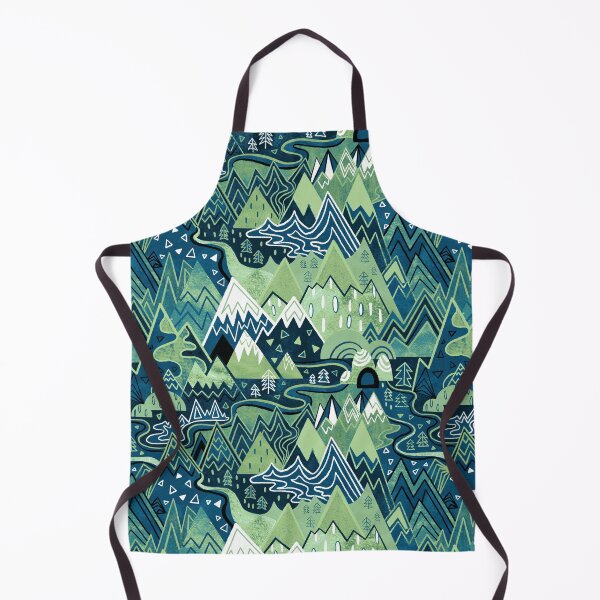 Item preview, Maximalist Mountain Maze - Pastel Green & Royal Blue designed and sold by TigaTiga.