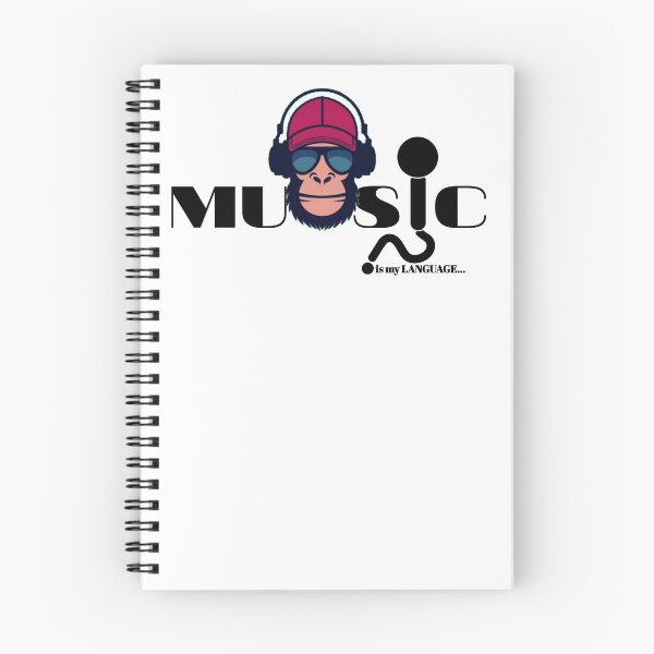 Item preview, Music is my language with monkey  designed and sold by PASSIONZERO.