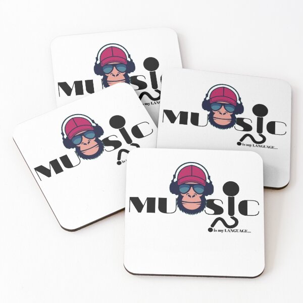 Item preview, Music is my language with monkey  designed and sold by PASSIONZERO.