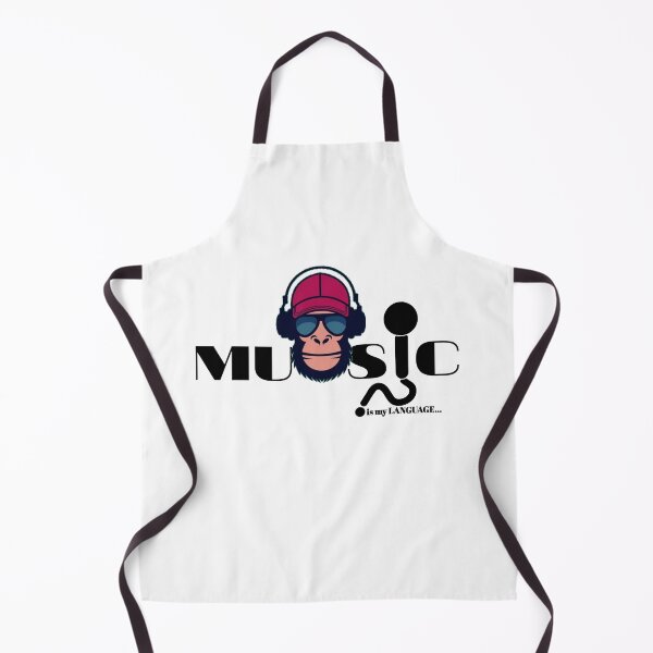 Item preview, Music is my language with monkey  designed and sold by PASSIONZERO.