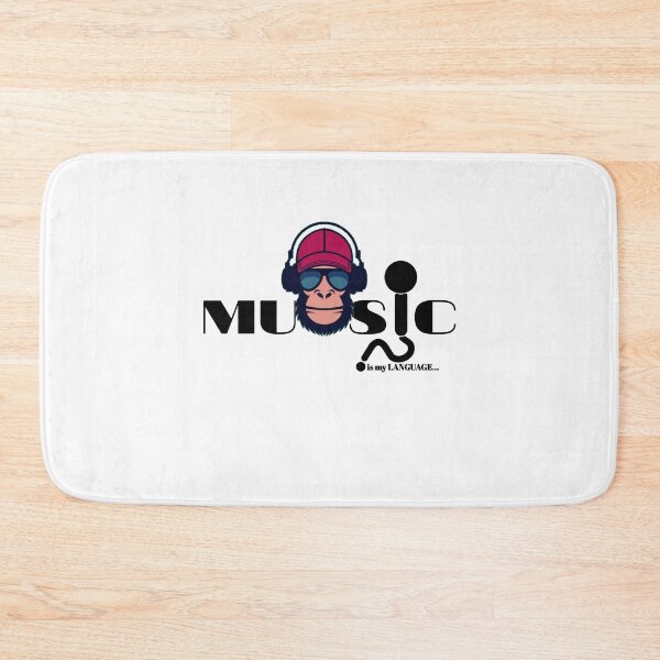 Item preview, Music is my language with monkey  designed and sold by PASSIONZERO.