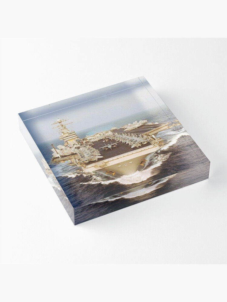 Alternate view of USS CONSTELLATION (CVA-64) SHIP'S STORE Acrylic Block