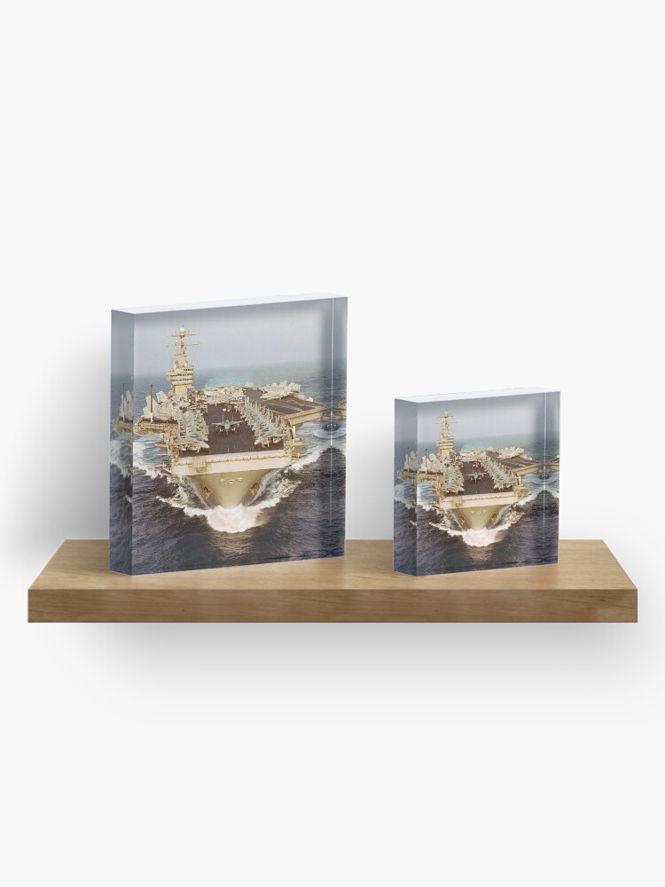 Alternate view of USS CONSTELLATION (CVA-64) SHIP'S STORE Acrylic Block