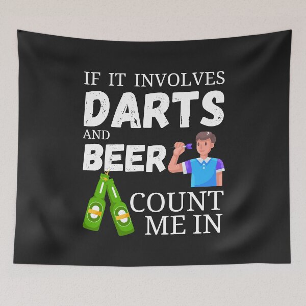 Item preview, Darts and beer design - count me in. designed and sold by PinkArtDesigns.