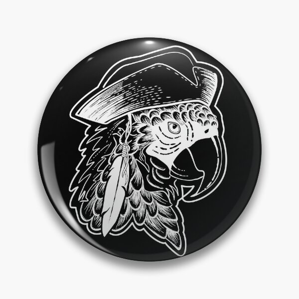 Item preview, Pirate Parrot Woodcut Style - 'A Parrot's Life For Me!' designed and sold by Luckiduck.