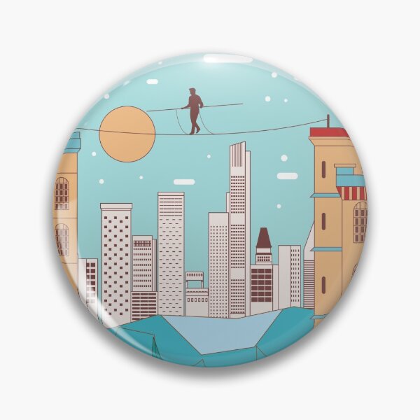 Item preview, Tightrope Among The Tall Buildings With Blue Sky designed and sold by TiiNGA.
