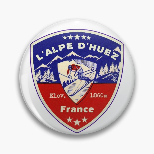 Item preview, L'Alpe D'Huez France Skiing Ski Mountains Skier designed and sold by DESTINATIONS DECAL.