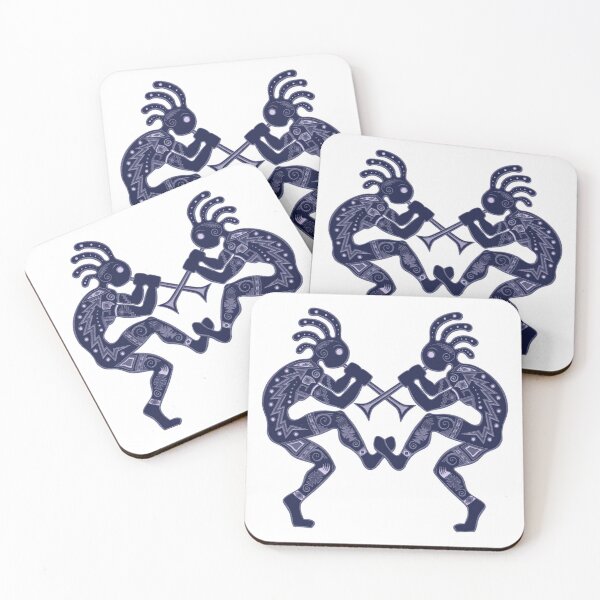 Item preview, Kokopelli Blue color theme design by Kasey Dutton designed and sold by Caummon Thread.