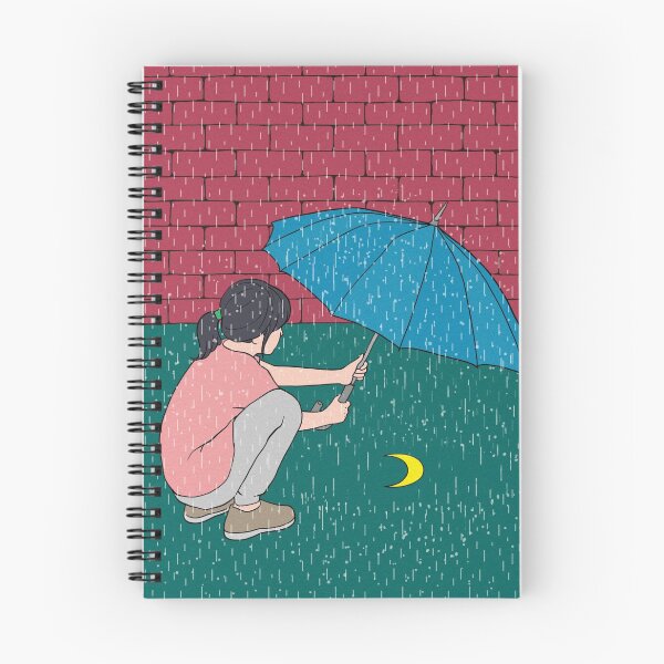 Item preview, Girl in the rain with Moon Trippy Design designed and sold by happyboyz.
