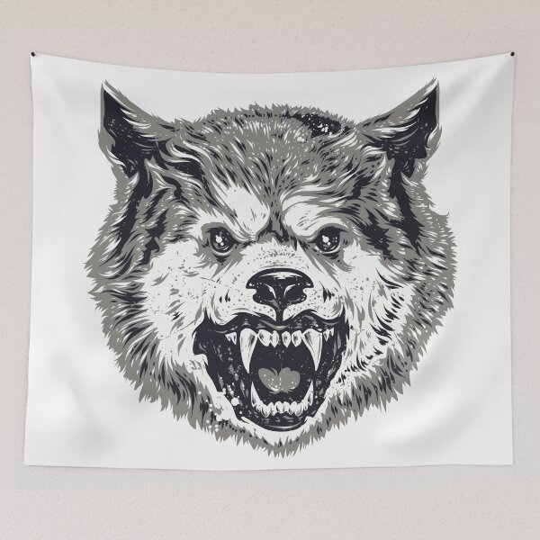 Item preview, Dangerous Growling Dire Wolf Canine Predator designed and sold by ozunu.
