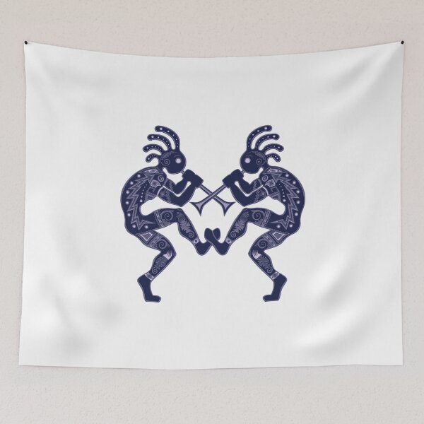 Item preview, Kokopelli Blue color theme design by Kasey Dutton designed and sold by Caummon Thread.