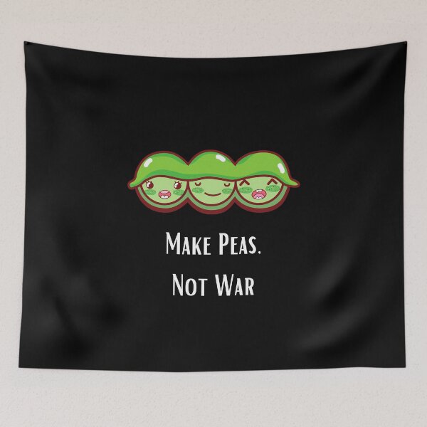 Item preview, Make Peas, Not War | Vegan Pun designed and sold by Nikiolilalala.