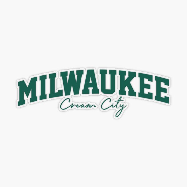 Cream City - Milwaukee Wisconsin Sports Throwback Sticker for Sale by  perpetualbrunch