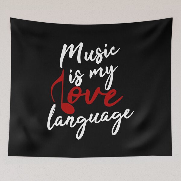 Item preview, Music Is My Love Language (White Red) designed and sold by superdumb70.