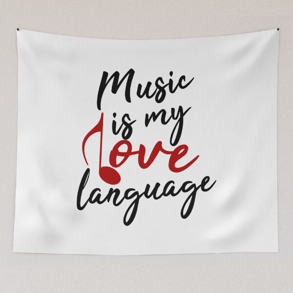 Item preview,  Music Is My Love Language (Black Red) designed and sold by superdumb70.