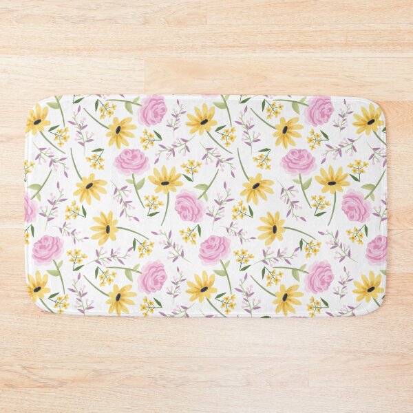 Item preview, Sunflower Pattern, yellow, blue and pink flowers, sunflower, rose, daisy, Sunflower Seamless Pattern, Sunflower Pattern Design designed and sold by graphic-genie.
