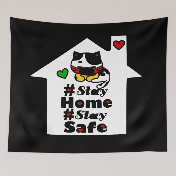 Item preview,  ❤️#Stay Home Stay Safe Motivational Covid-19 Quote designed and sold by Fantabulous.